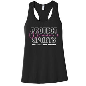 Protect Women Sports Support Female Athletes Women's Racerback Tank