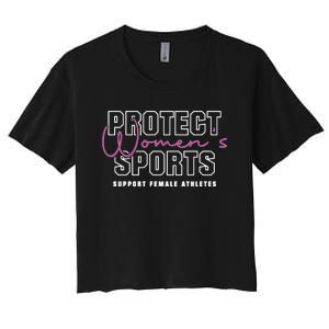 Protect Women Sports Support Female Athletes Women's Crop Top Tee