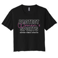 Protect Women Sports Support Female Athletes Women's Crop Top Tee