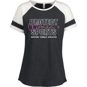 Protect Women Sports Support Female Athletes Enza Ladies Jersey Colorblock Tee