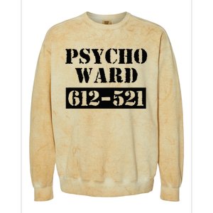 Psych Ward Sanitarium Maniac Psychopath Costume Halloween Colorblast Crewneck Sweatshirt