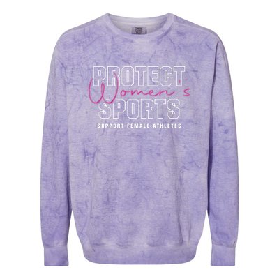 Protect Womens Sports Support Female Athletes Colorblast Crewneck Sweatshirt