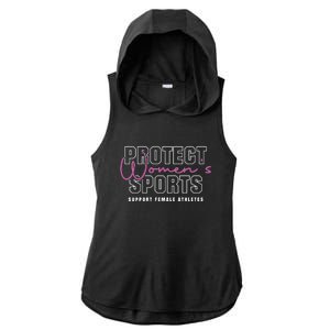 Protect Womens Sports Support Female Athletes Ladies PosiCharge Tri-Blend Wicking Draft Hoodie Tank