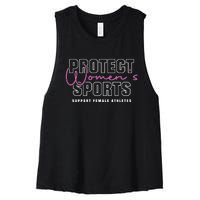 Protect Womens Sports Support Female Athletes Women's Racerback Cropped Tank