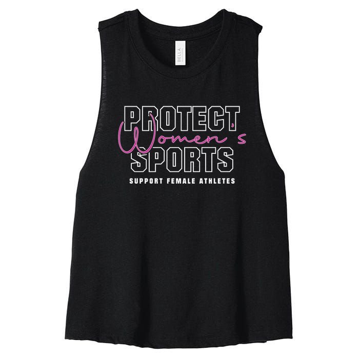 Protect Womens Sports Support Female Athletes Women's Racerback Cropped Tank