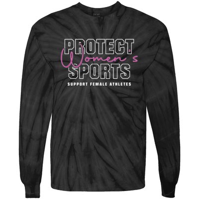 Protect Womens Sports Support Female Athletes Tie-Dye Long Sleeve Shirt