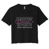 Protect Womens Sports Support Female Athletes Women's Crop Top Tee