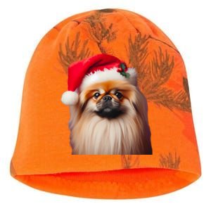 Pekingese With Santa Hat Christmas Dog Owner Lover Xmas Mom Gift Kati - Camo Knit Beanie