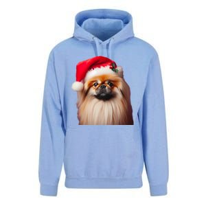 Pekingese With Santa Hat Christmas Dog Owner Lover Xmas Mom Gift Unisex Surf Hoodie