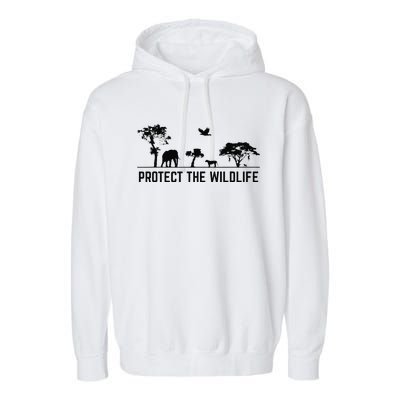 Protect Wildlife Safari Animal Conservancy Nature Earth Day Garment-Dyed Fleece Hoodie