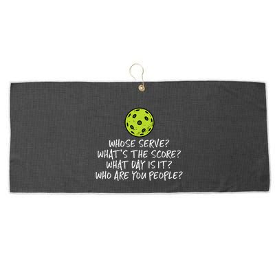 Pickleball Whose Serve Whats Score Pickle Ball Large Microfiber Waffle Golf Towel