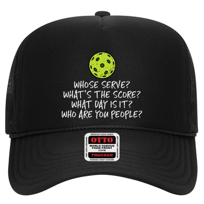 Pickleball Whose Serve Whats Score Pickle Ball Trucker Hat