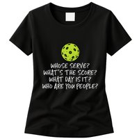 Pickleball Whose Serve Whats Score Pickle Ball Womens T-Shirt