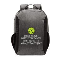 Pickleball Whose Serve Whats Score Pickle Ball Vector Backpack
