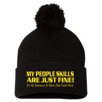 People Who Tolerate Me On A Daily Basis Sarcastic Funny Pom Pom 12in Knit Beanie