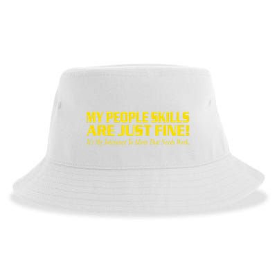 People Who Tolerate Me On A Daily Basis Sarcastic Funny Sustainable Bucket Hat