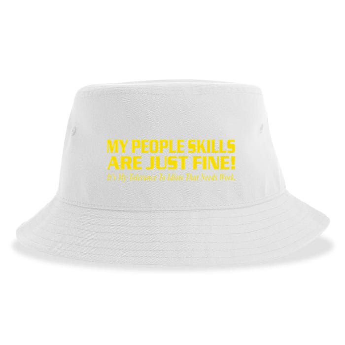 People Who Tolerate Me On A Daily Basis Sarcastic Funny Sustainable Bucket Hat