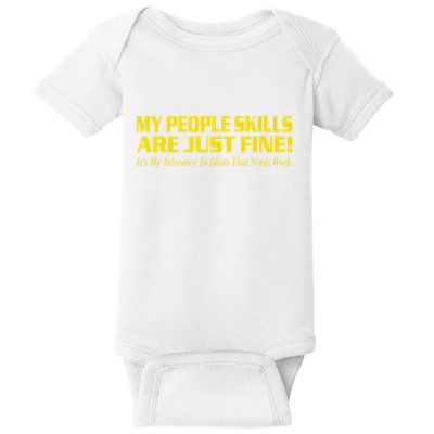 People Who Tolerate Me On A Daily Basis Sarcastic Funny Baby Bodysuit