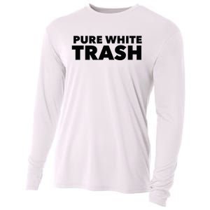 Pure White Trash Cooling Performance Long Sleeve Crew