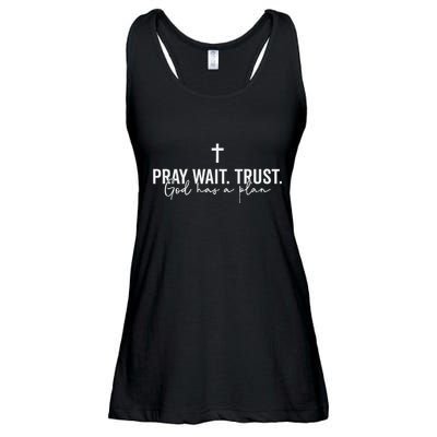 Pray Wait Trust God Has A Plan Ladies Essential Flowy Tank