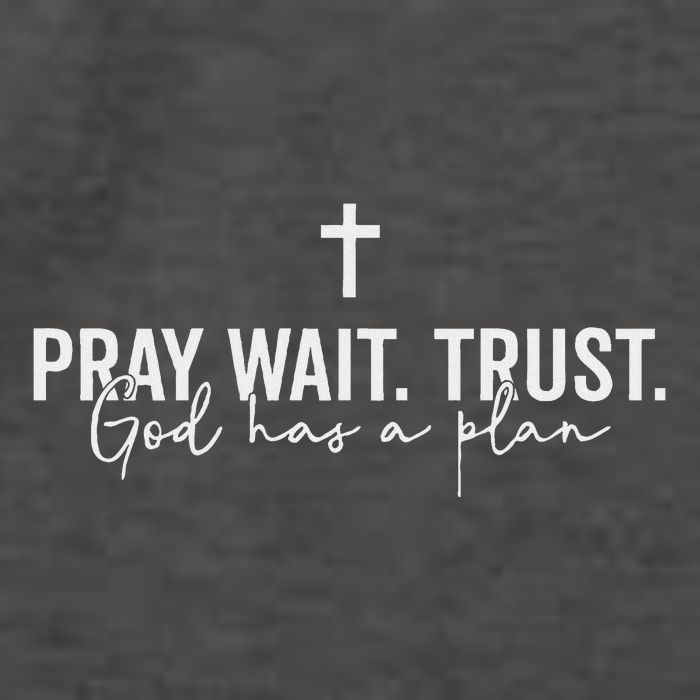 Pray Wait Trust God Has A Plan Vector Backpack