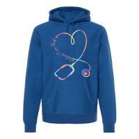 Pct Week Tie Dye Stethoscope Heart Patient Care Technician Gift Premium Hoodie