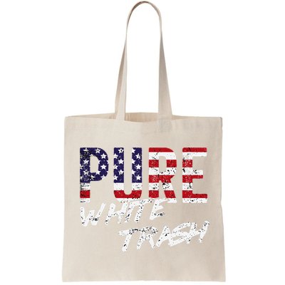Pure White Trash Funny Redneck American Flag Bag