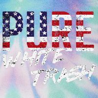 Pure White Trash Funny Redneck American Flag Legacy Tie Dye Trucker Hat