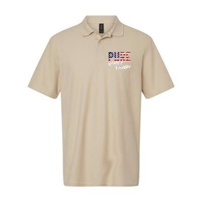Pure White Trash Funny Redneck American Flag Polo