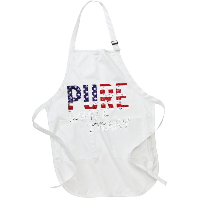 Pure White Trash Funny Redneck American Flag Apron