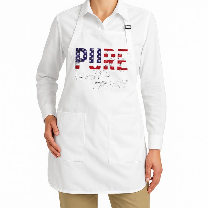 Pure White Trash Funny Redneck American Flag Apron