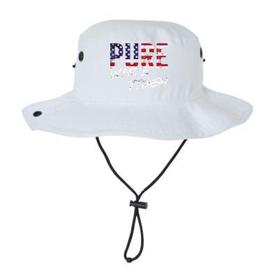 Pure White Trash Funny Redneck American Flag Bucket Hat