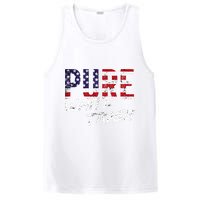 Pure White Trash Funny Redneck American Flag PosiCharge Competitor Tank
