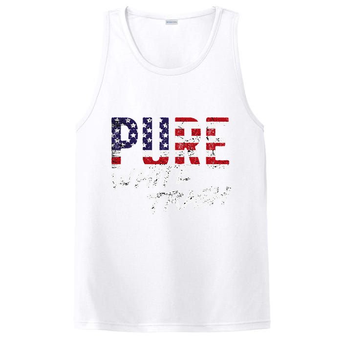 Pure White Trash Funny Redneck American Flag PosiCharge Competitor Tank