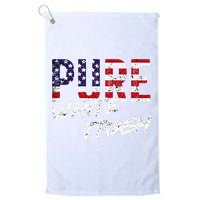 Pure White Trash Funny Redneck American Flag Golf Towel