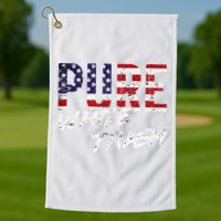 Pure White Trash Funny Redneck American Flag Golf Towel