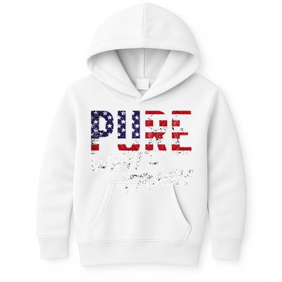 Pure White Trash Funny Redneck American Flag Kids Hoodie