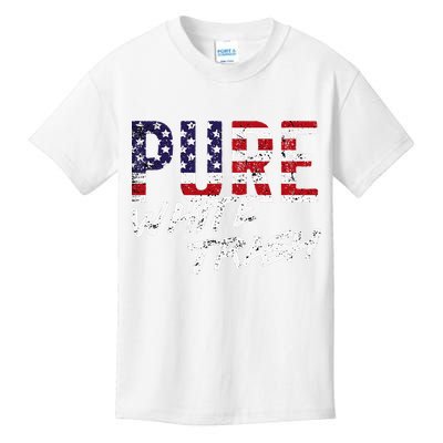Pure White Trash Funny Redneck American Flag Kids T-Shirt