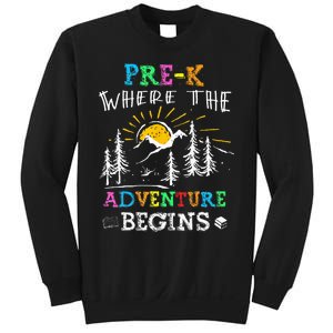 PreK Where The Adventure Begins Back To School Teachers Sweatshirt