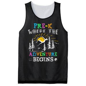 PreK Where The Adventure Begins Back To School Teachers Mesh Reversible Basketball Jersey Tank