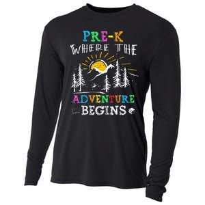 PreK Where The Adventure Begins Back To School Teachers Cooling Performance Long Sleeve Crew