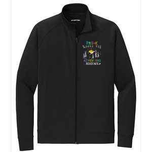 PreK Where The Adventure Begins Back To School Teachers Stretch Full-Zip Cadet Jacket