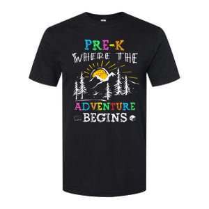 PreK Where The Adventure Begins Back To School Teachers Softstyle CVC T-Shirt