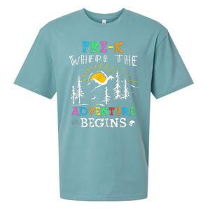 PreK Where The Adventure Begins Back To School Teachers Sueded Cloud Jersey T-Shirt