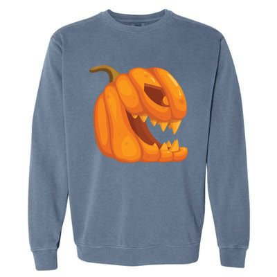 Pumpkin With Teeth Scary Face Halloween October 31St Gift Garment-Dyed Sweatshirt