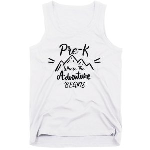 PreK Where The Adventure Begins Preschool Teacher Tank Top