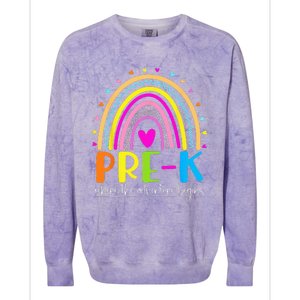 PreK Where the Adventure Begins Colorblast Crewneck Sweatshirt