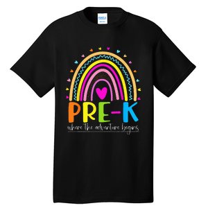 PreK Where the Adventure Begins Tall T-Shirt