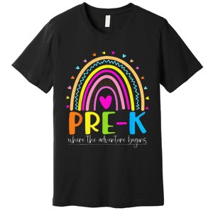 PreK Where the Adventure Begins Premium T-Shirt