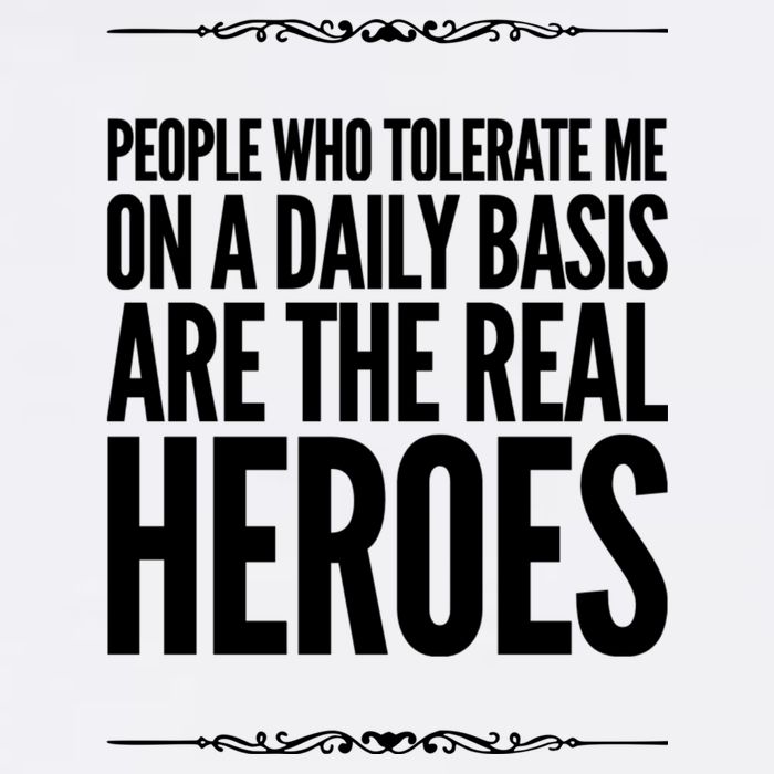 People Who Tolerate Me On A Daily Basis Are The Real Heroes Funny Wool Snapback Cap